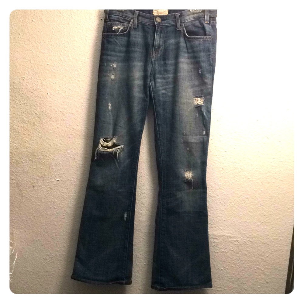Current Elliott vintage destroyed jeans size 27